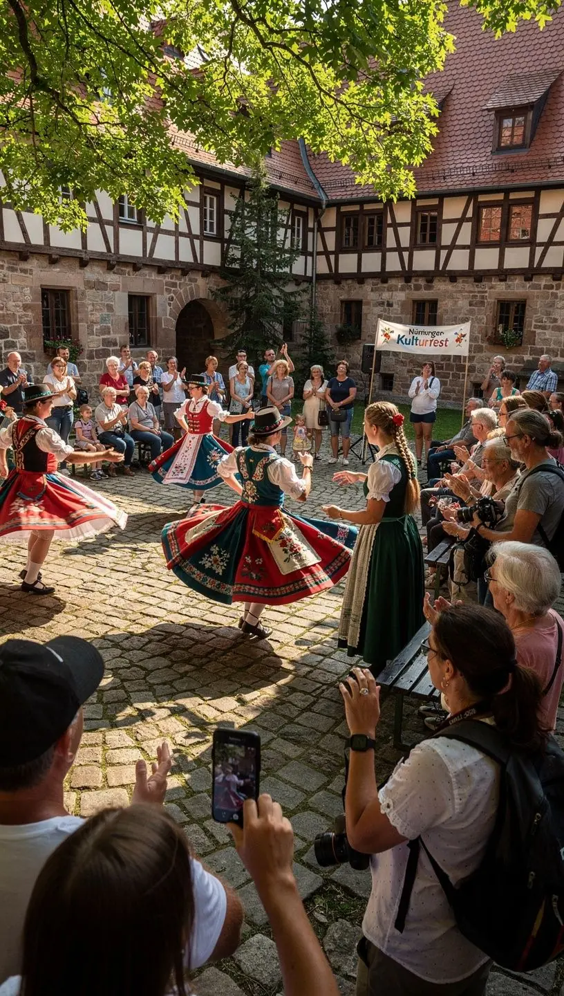 Ein Reiseführer erklärt die Geschichte eines berühmten Denkmals in Deutschland.